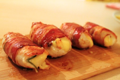Baconbe tekert burgonya