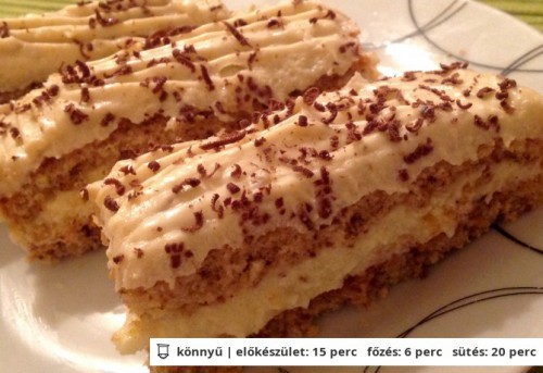 Karácsonyi diós sütemény vaníliás krémmel recept