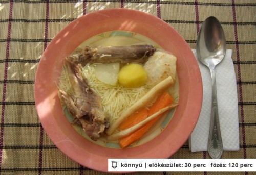 Kacsaaprólék leves recept