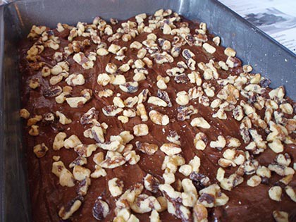 Diós brownie