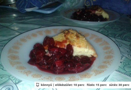 Gríztorta meggyöntettel