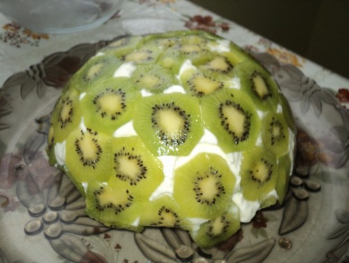 Kivis, krémes torta