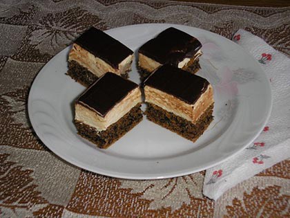 Diós- kávés szelet