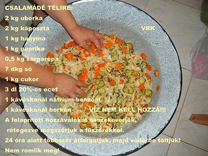 Csalamádé receptje