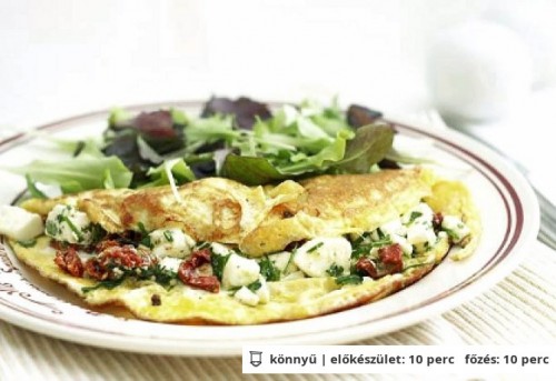Aszalt paradicsomos-feta salsás omlett