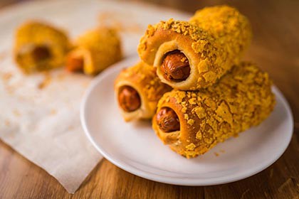 Sütőben sült hot dog