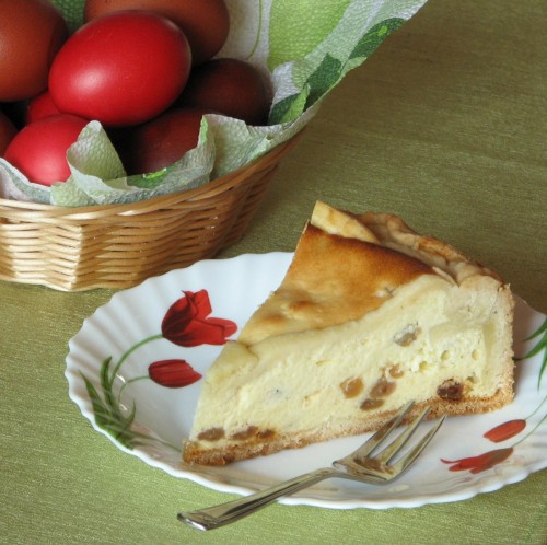 Mazsolás túrós szelet –
