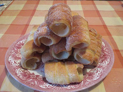 Mini kürtőskalácsok sütőbe sütve