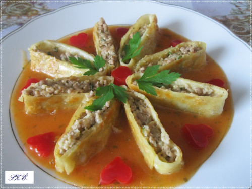 Darálthúsos táskák(Maultaschen)