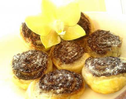 Kókuszos-csokoládés csiga, mint a villám