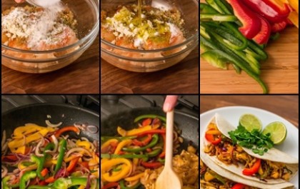 Csirke fajitas recept
