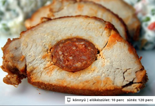 Kolbásszal töltött karaj