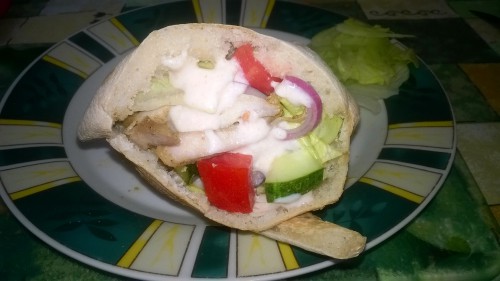 Gyros gluténmentes pitában