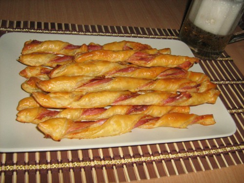 Baconös sajtos csavart rudacskák