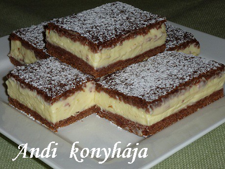 Kakaós – pudingos szelet