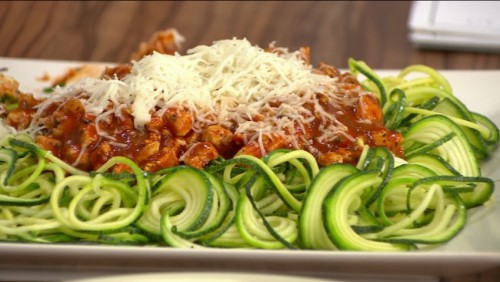 Cukkini bolognai spagetti