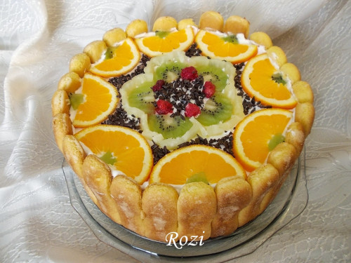 Diplomata torta sütés nélkül (Rozi receptje)