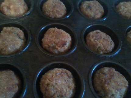 Vörösboros fasírt muffin formában sütve