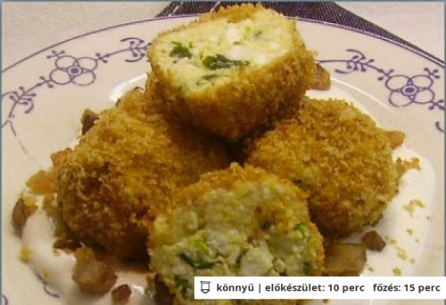 Medvehagymás túrógombóc