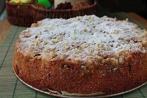Almás, diós kevert torta