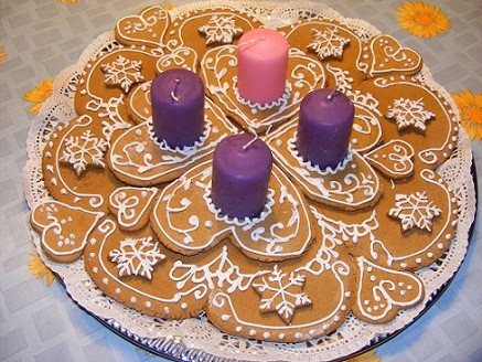 Adventi mézes koszorú