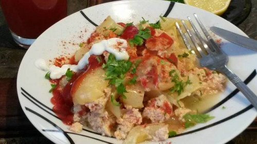 Diétás, tojásos lecsó reggelire (low carb)