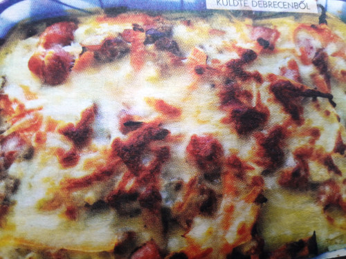 Virslis rakott tészta