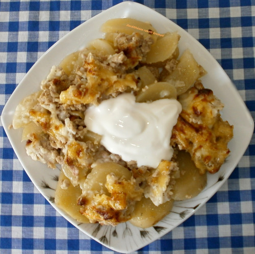 Darálthúsos rakott krumpli