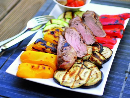 Sertésszűz grillezett  zöldségekkel