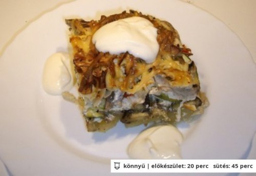 Füstölt sajtos mediterrán rakott zöldség