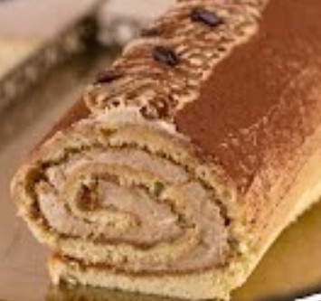 Tiramisu-piskótatekercs