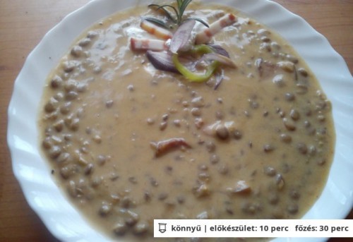 Füstölt szalonnás lencsefőzelék