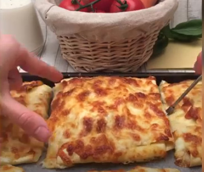 Lasagne zsebek hússal töltött
