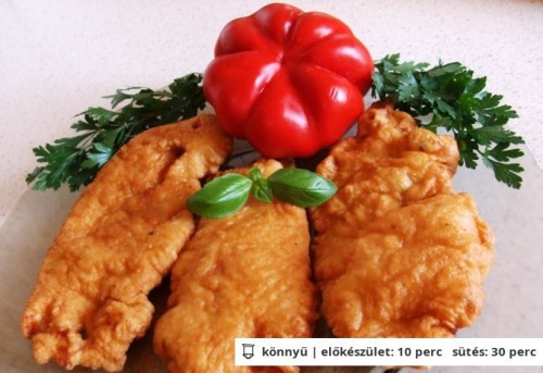 Magyaros bundában sült csirkemell