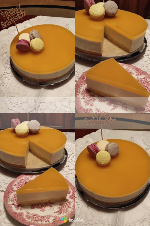 Joghurtos -Mangó Mousse torta Mangó zselével