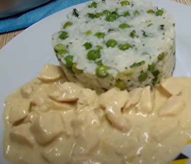 Mustáros csirkemell, rizi-bizi ( gyors )