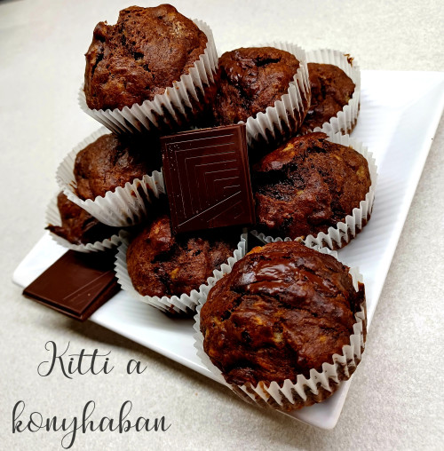 Csokoládés-banános muffin