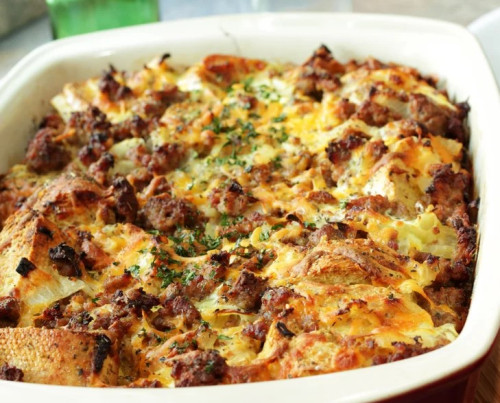 Brotauflauf mit Hack und Käse(für Limone)