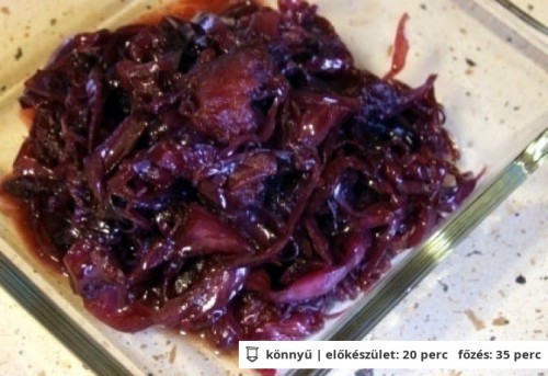 Márton-napi karamellás lilakáposzta recept
